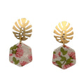 Lehua Monstera Earrings