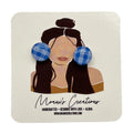 Small Palaka Stud Earrings - Blue