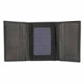 Pop-Up Mākeke - Na Koa -  Polynesian Tattoo Trifold Leather Wallet - Black & Red - Open