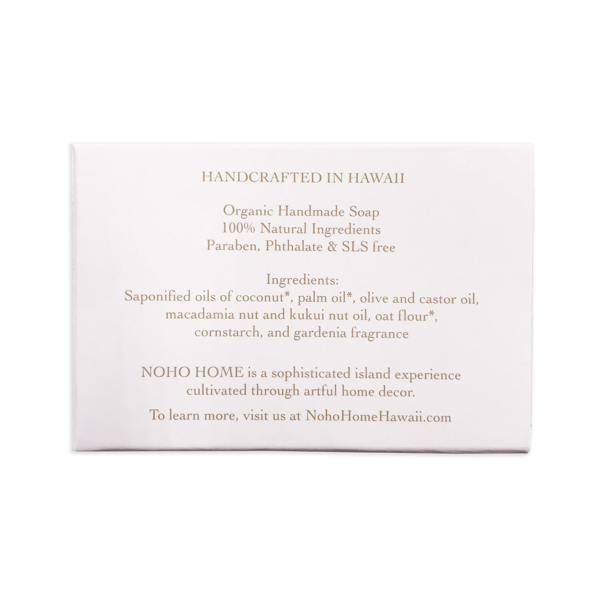 Pop-Up Mākeke - Noho Home - Hand Soap - Gardenia Scent - Back View