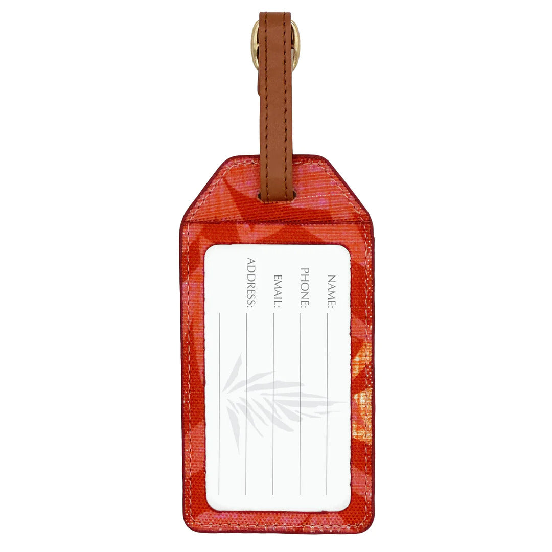 Pop-Up Mākeke - Noho Home - Lele Luggage Tag - Hibiscus - Back View