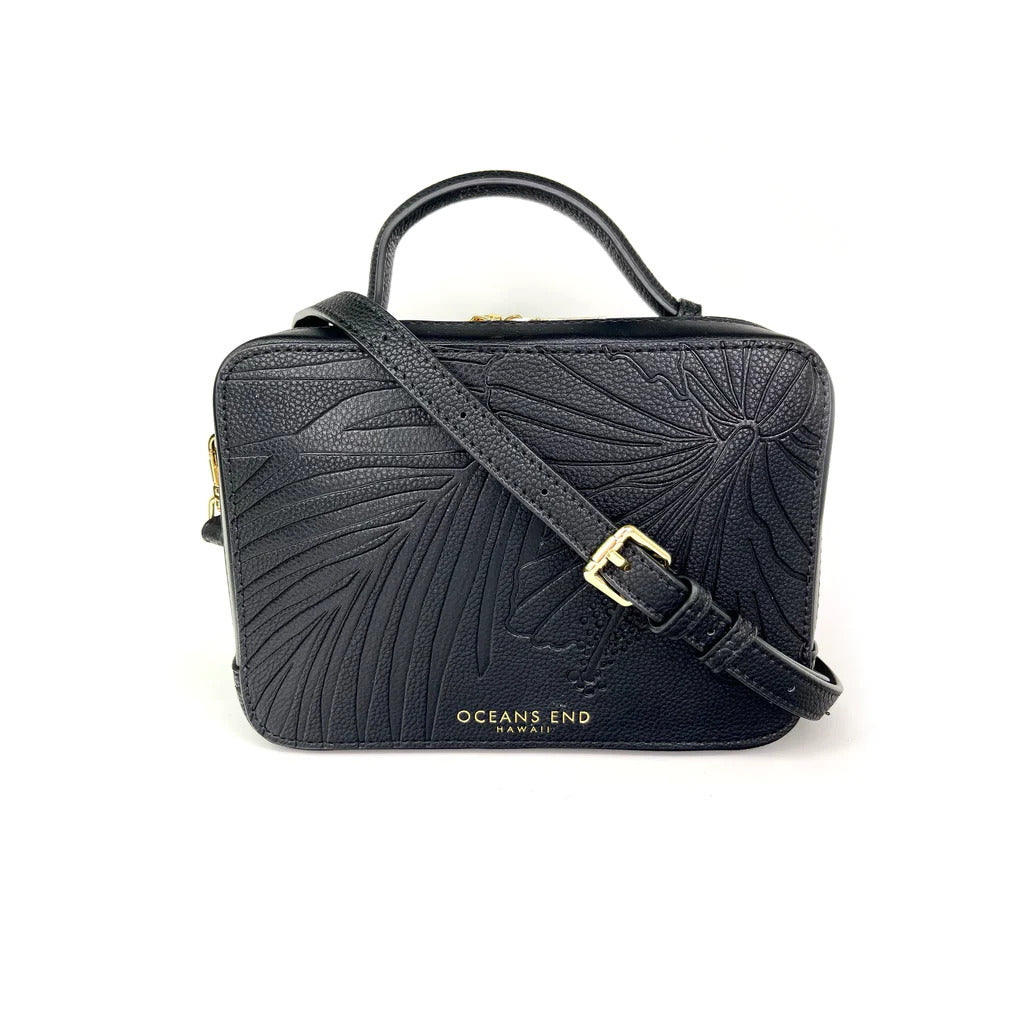Pop-Up Mākeke - Oceans End Hawaii - Chanelle Medium Handbag - Onyx - Side 1