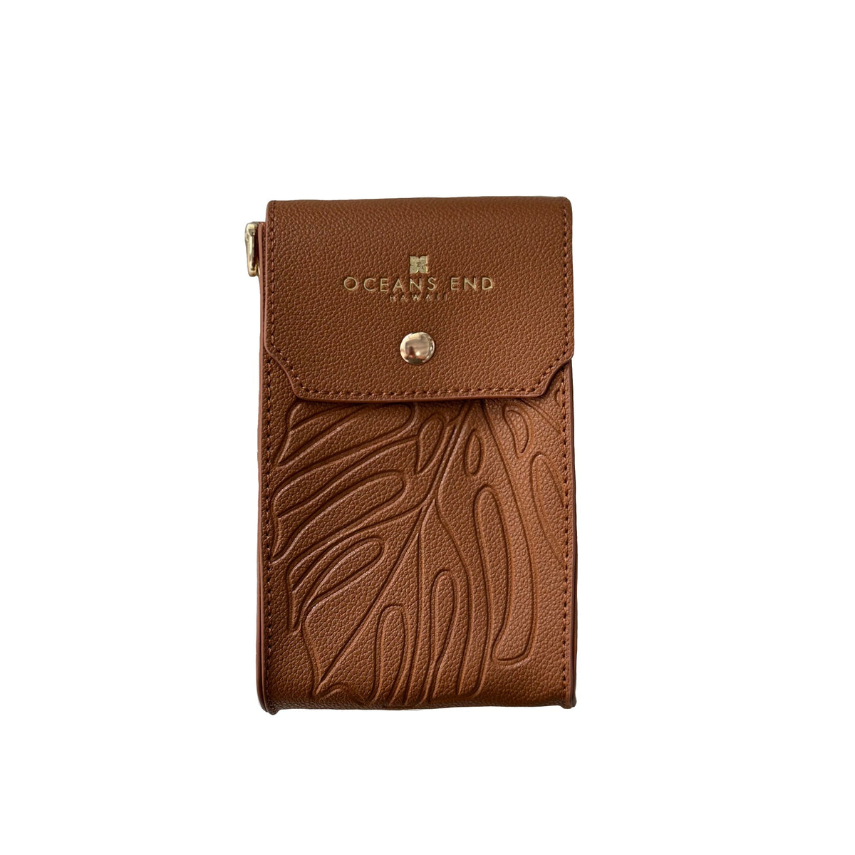 Pop-Up Mākeke - Oceans End Hawaii - Megan Crossbody Bag in Caramel - Front View