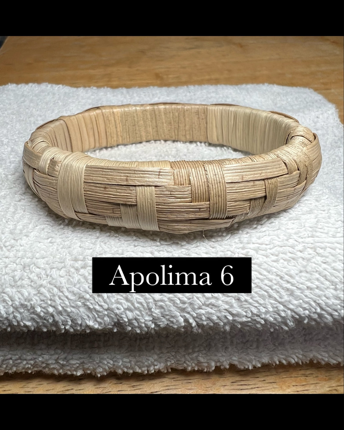 Pop-Up Mākeke - Pawehi Creations - Apolima Lauhala Barrel Bracelet - Style #6
