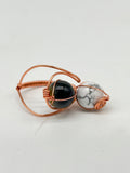 Gemstone Wirework Rings - Howlite & Honey/Navy Tigers Eye
