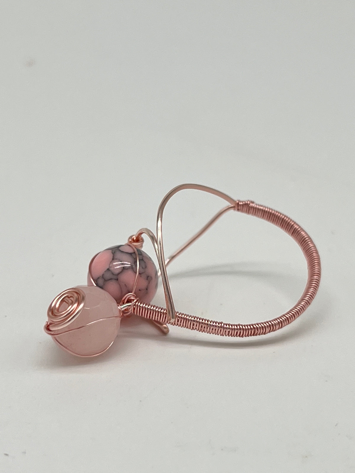 Gemstone Wirework Rings - Pink Magnesite & Rose Quartz