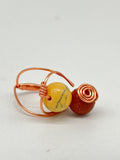 Gemstone Wirework Rings - Sun Stone & Honey Magnesite