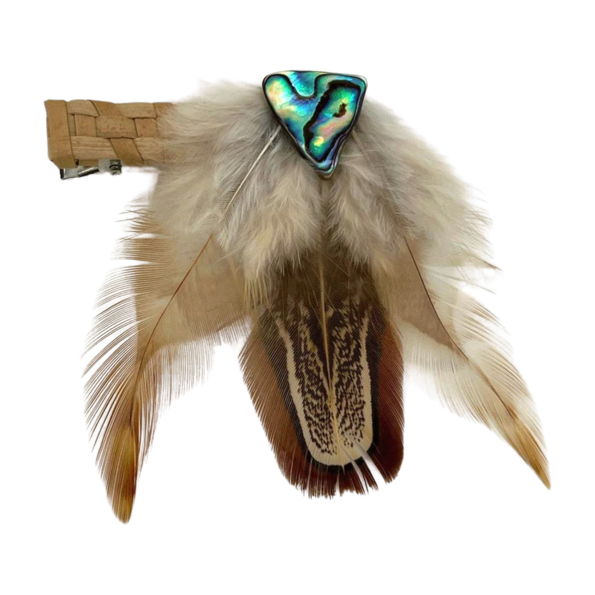 Pop-Up Mākeke - Pawehi Creations - Lauhala Hulu Hairclip - Style #002