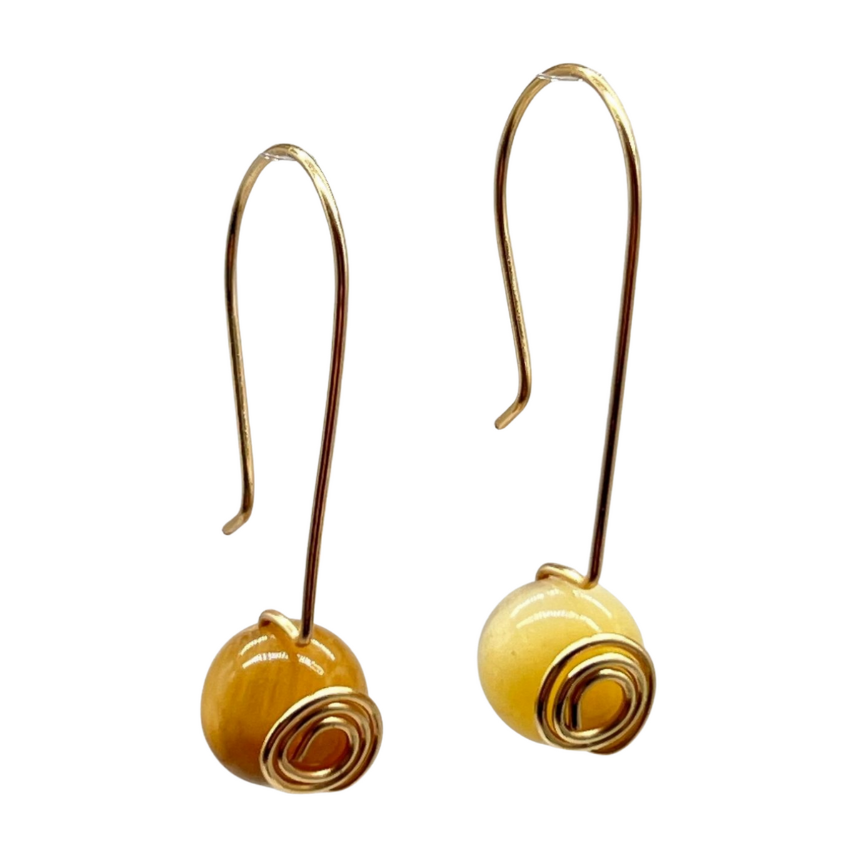 Pop-Up Mākeke -  Pawehi Creations - Piko Drop Earrings - Style #04 - Front View