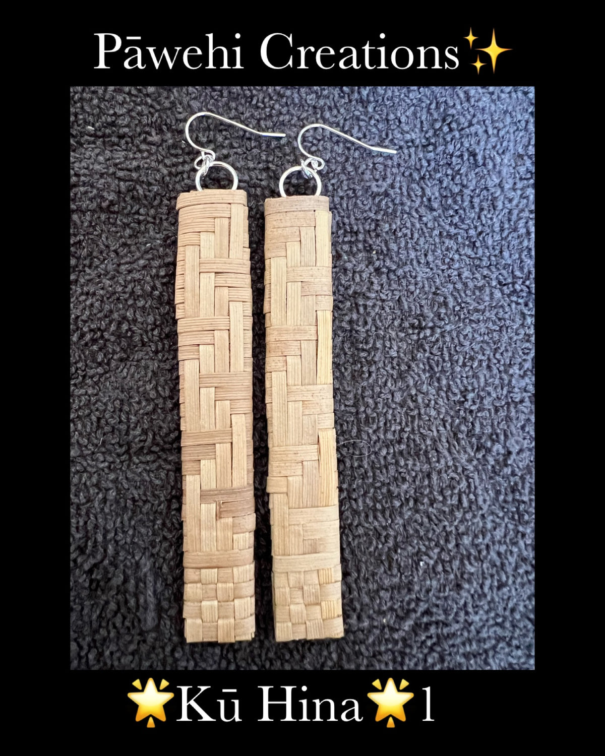 Pop-Up Mākeke - Pawehi Creations - Tall Raufara Earrings - Style #1