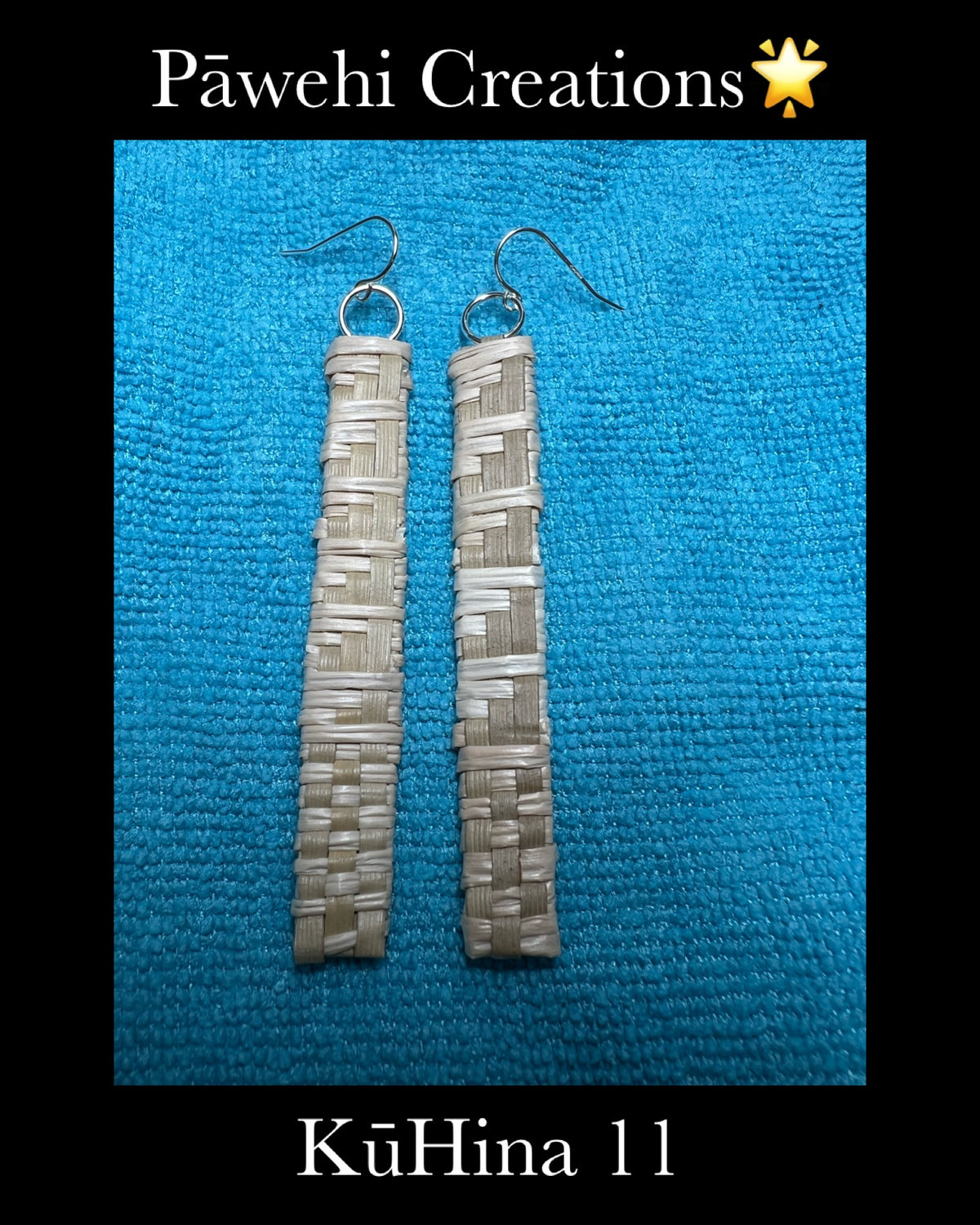 Pop-Up Mākeke - Pawehi Creations - Tall Raufara Earrings - Style #11