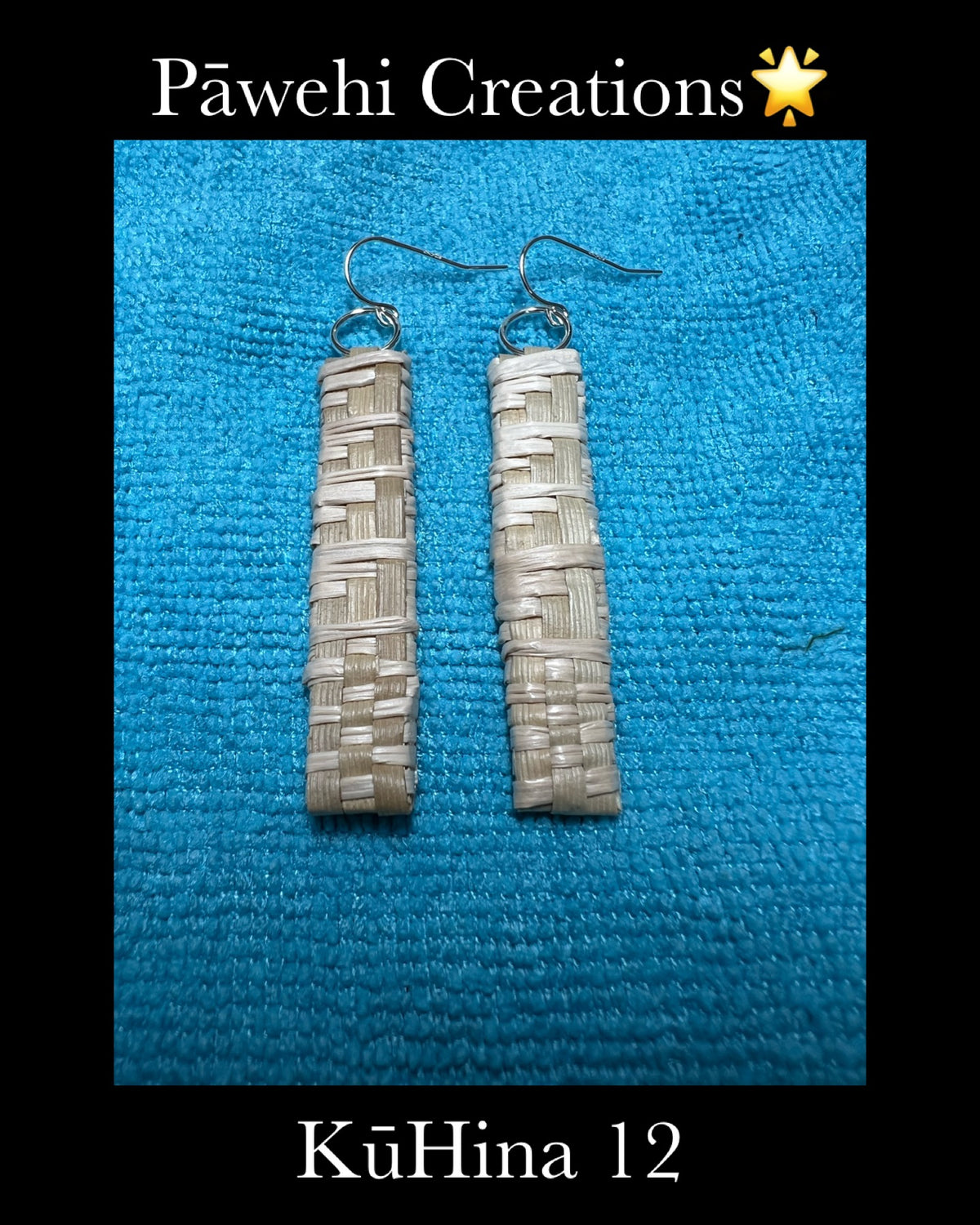 Pop-Up Mākeke - Pawehi Creations - Tall Raufara Earrings - Style #12