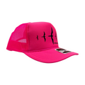 Pop-Up Mākeke - Saltwater Heals - Five 'Iwa Trucker Hat - Neon Pink - Side View