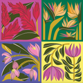 Pop-Up Mākeke - Surf Shack Puzzles - Tropical Bloom by Traci Yoshiyama 500-Piece Puzzle - Front View