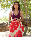 Pop-Up Mākeke - Tag Aloha - Aloalo Pareo - Sand with Hawaiian Airlines - Skirt Usage - Close Up
