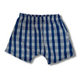 Pop-Up Mākeke - The Keiki Department - Palaka Harem Keiki Shorts - Royal Blue - Front View