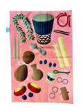 Hula Dish Towel - Coral
