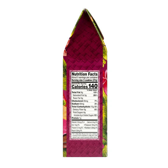 Pop-Up Mākeke - Punalu'u Bake Shop - Guava Macadamia Nut Cookies - Nutrition Facts