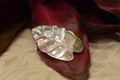 Mother of Pearl Barrette Leaf Small