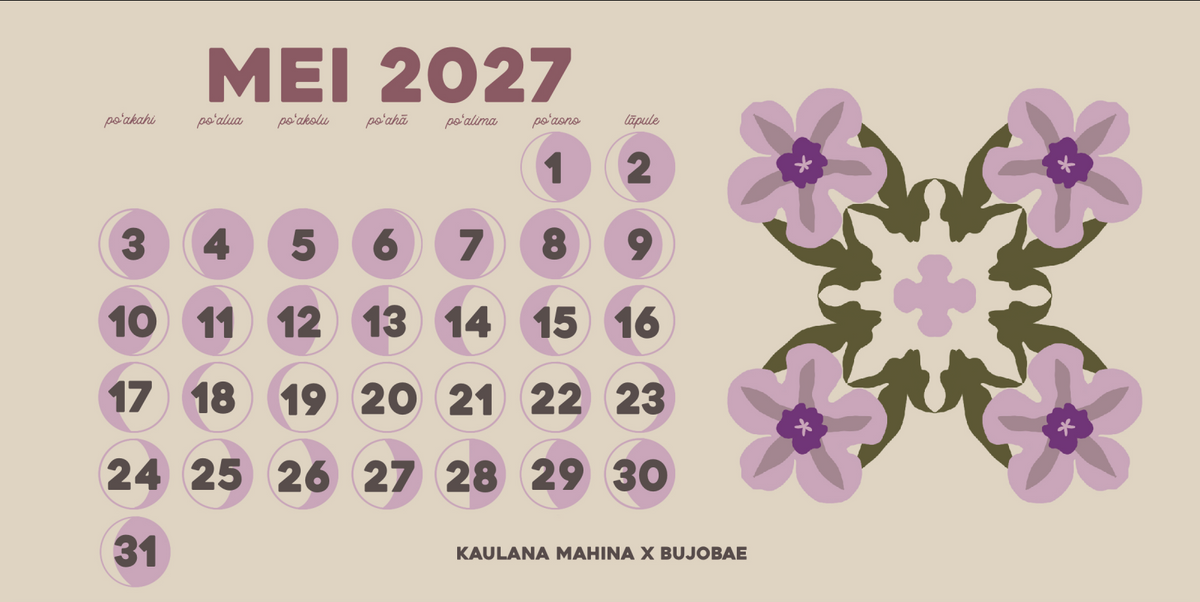 2027 Makahiki Desk Calendar
