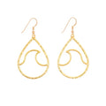 Kailua Wave Hoop Earrings 14kGV