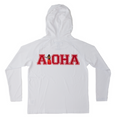 ALOHA Hooded White Aloha Sun Shirt