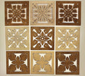 Hawaiian Quilt Laser Cut Wooden Wall Panels (Anthurium, Monstera, Kalo)