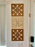 Hawaiian Quilt Laser Cut Wooden Wall Panels (Anthurium, Monstera, Kalo)