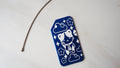 Window Luggage Tag - Lucky Cat/Blue