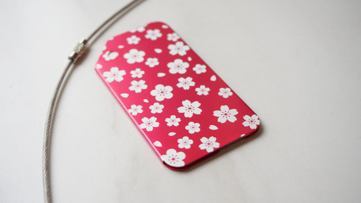 Window Luggage Tag - Sakura/Hot Pink