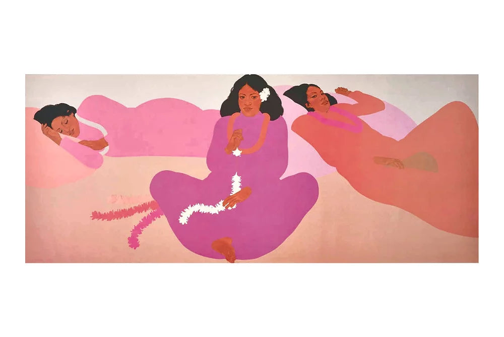 Kui Lei (Festival ʻ82) Giclee on Canvas with Floater Frame 74x31