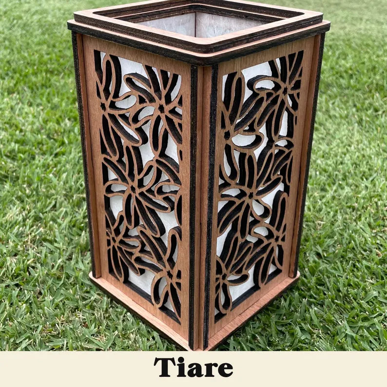 Laser Cut Wooden Hawaiian Tea Light Lanterns