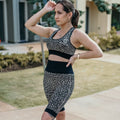 Cheetah Sports Bra & Biker Shorts Set