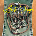 Double Strand "Forbidden Island" Necklace Set with Earrings and Bracelet