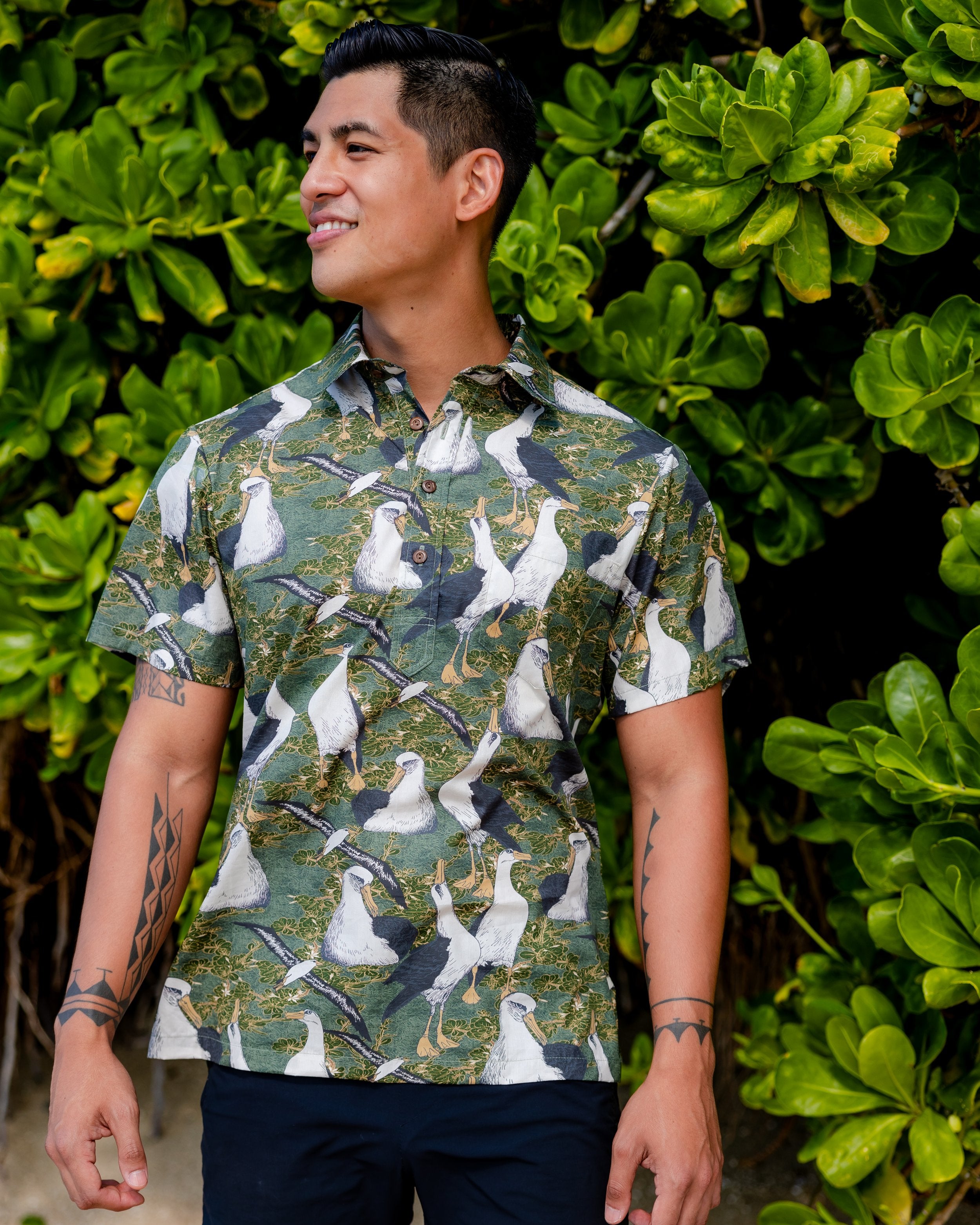 KUPALA TEAL MENS ALOHA SHIRT RELAXED FIT