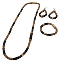 Pop-Up Mākeke - Akalei Designs - Double Strand "Forbidden Island" Necklace Set with Earrings and Bracelet