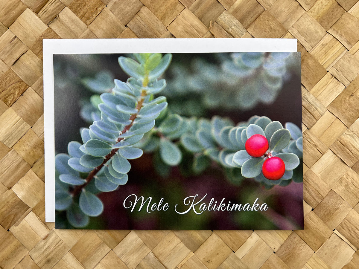 Pop-Up Mākeke - Alohi Images Maui - Mele Kalikimaka Card Set - ‘Ākia - Front View