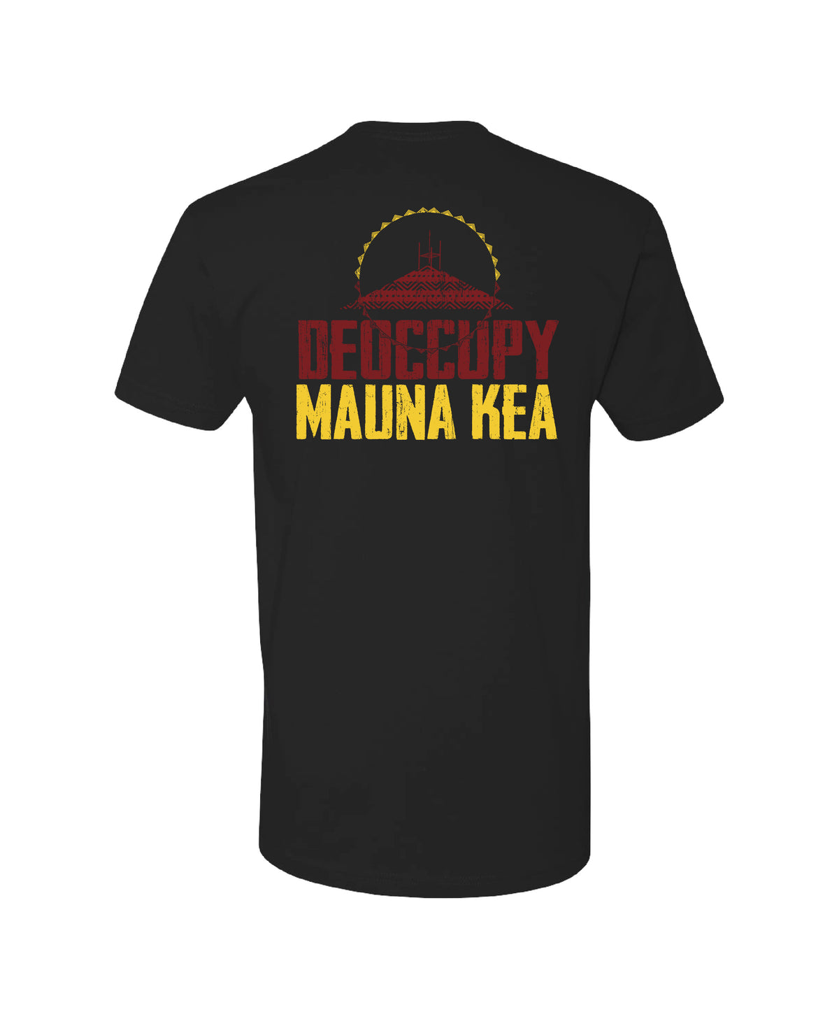 Pop-Up Mākeke - Hae Hawaii-WP - Deoccupy Mauna Kea Men's Short Sleeve T-Shirt - Front View