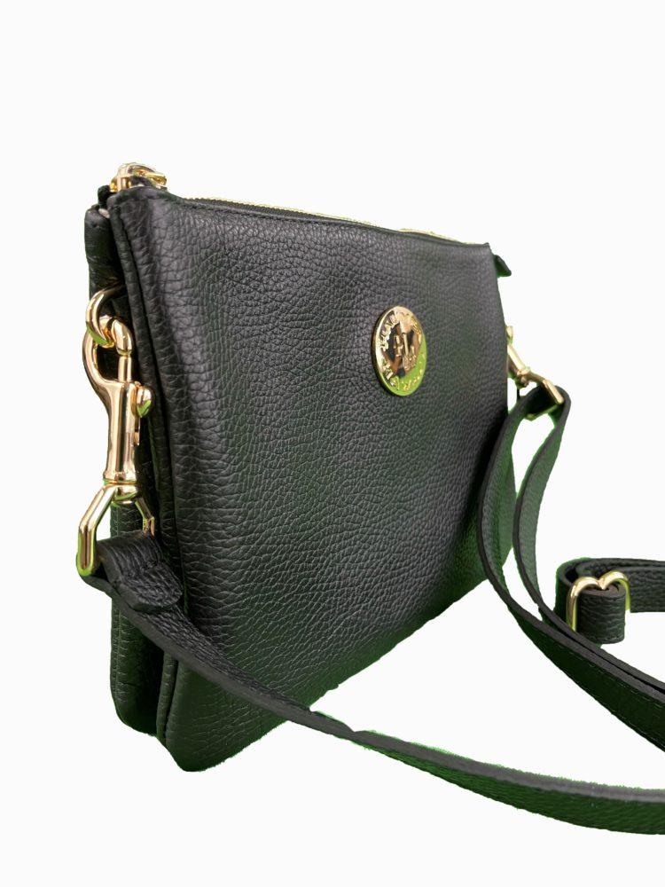 Pop-Up Mākeke - Haumea Hawaii - Pilialoha Crossbody Bag - Pebble Black - Front View