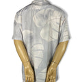 Pop-Up Mākeke - Kini Zamora - Monstera Aloha Shirt - Gray - Back View