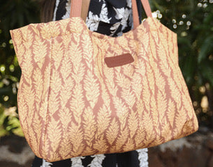 Pop-Up Mākeke - Lexbreezy Hawai'i - Kahakai Canvas Bag – Awapuhi - Brown