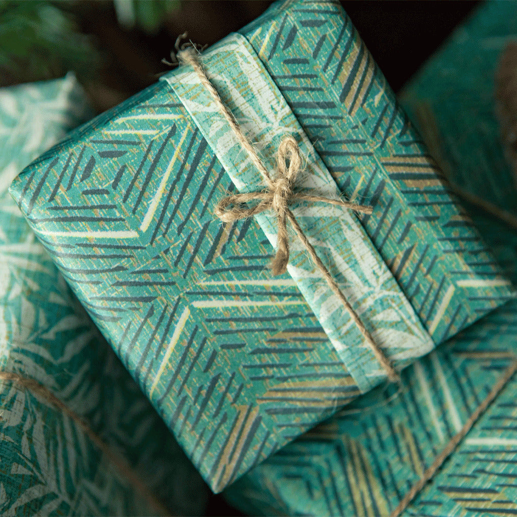 Pop-Up Mākeke - Noho Home - ʻAkahi & Lauaʻe Reversible Wrapping Paper