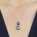 Pop-Up Mākeke - Stacey Lee Designs - Blackjack Tahitian Pearl Necklace - In Use