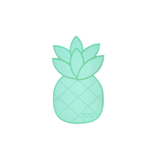 Pop-Up Mākeke - Workshop 28 HI - Pineapple Felt Coaster in Turquoise