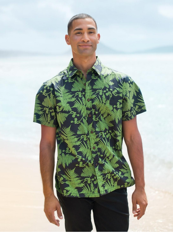 David Shepard Hawaii Kūpala Teal Aloha Shirt 4XL