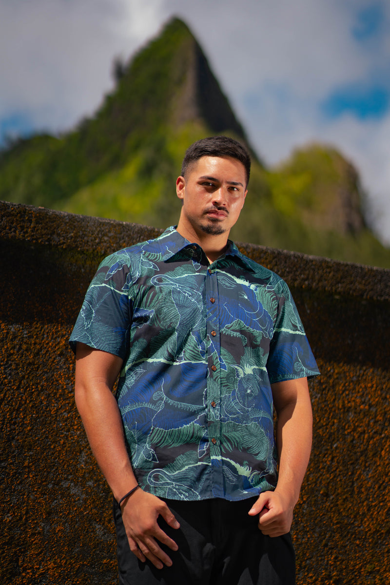 Kamapua'a Blue Aloha Shirt Tailored Fit – Nā Mea Hawaiʻi